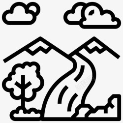 生态景观水资源生态景观图标高清图片