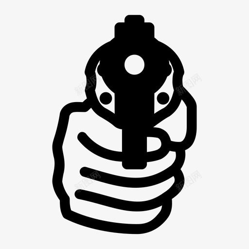 枪手枪射击图标svg_新图网 https://ixintu.com 射击 战争 手枪 枪 武器