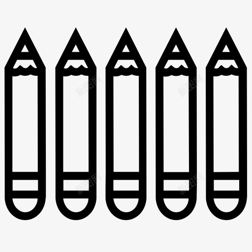 采购产品彩色铅笔彩色铅笔图标svg_新图网 https://ixintu.com 彩色铅笔 文具 绘图 设计 采购产品彩色铅笔