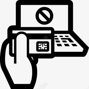 购物禁止购买信用卡图标图标