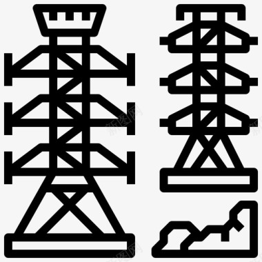 电线杆通讯电力图标图标