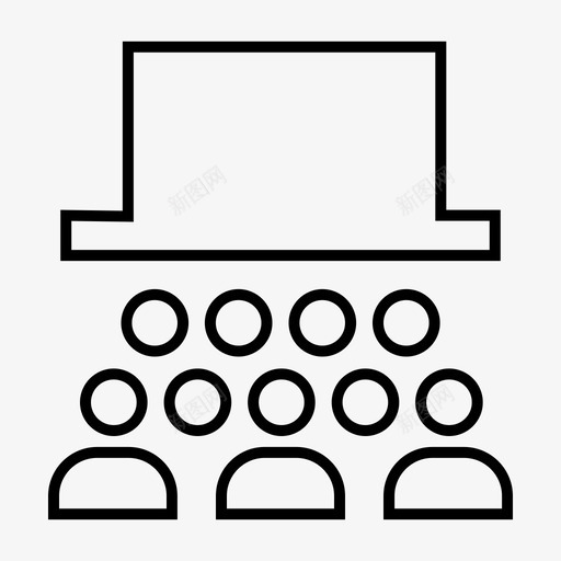 剧院屏幕电影院电影图标svg_新图网 https://ixintu.com 剧院 剧院屏幕 座位 电影 电影院