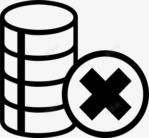 删除数据库计算机数据库图标svg_新图网 https://ixintu.com 删除数据 删除数据库 数据库 计算机
