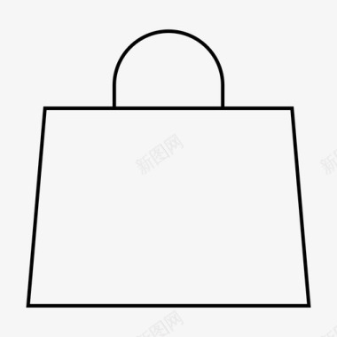 购物袋时尚概要图标图标