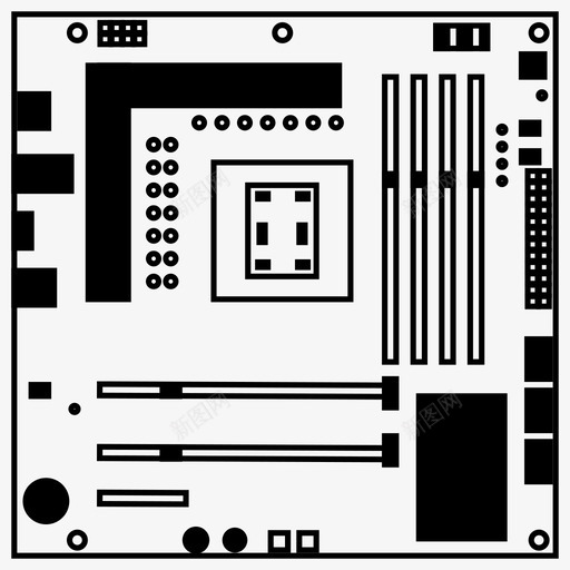 电脑主板电脑板图标svg_新图网 https://ixintu.com 电脑主板 电脑板