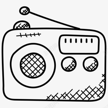 收音机音频广播调频收音机图标图标