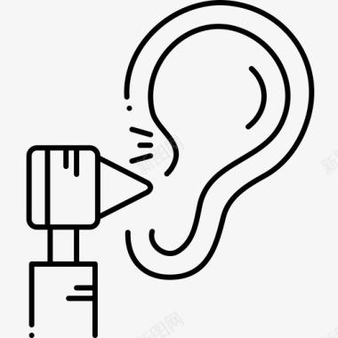 耳科敷贴器耳朵图标图标