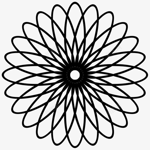 几何圆数学图标svg_新图网 https://ixintu.com 几何 圆 太阳花 形状 数学
