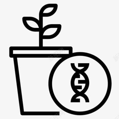 转基因植物工程遗传图标图标