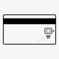 塑料货币信用卡银行卡芯片卡图标高清图片