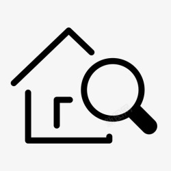 房产简单素材房屋搜索房屋房产图标高清图片