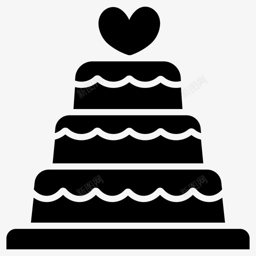 婚礼蛋糕庆典美食图标svg_新图网 https://ixintu.com 传统 婚礼 婚礼无休止的爱情和幸福固体图标集 婚礼蛋糕 庆典 美食