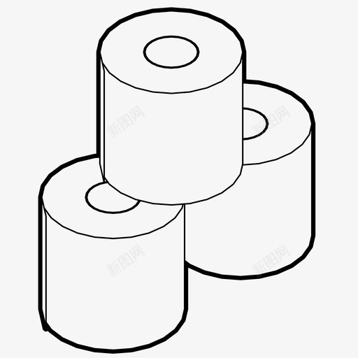 卫生纸浴室纸卷图标svg_新图网 https://ixintu.com 卫生纸 厕所 浴室 纸卷