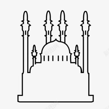 库尔沙里夫清真寺俄罗斯鞑靼斯坦图标图标