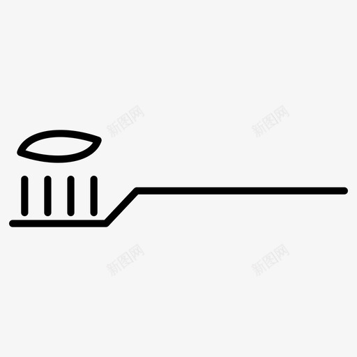 牙刷刷牙牙膏图标svg_新图网 https://ixintu.com 刷牙 牙刷 牙膏 美容工具