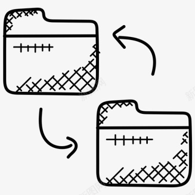 文件交换数据传输分布式文件系统图标图标