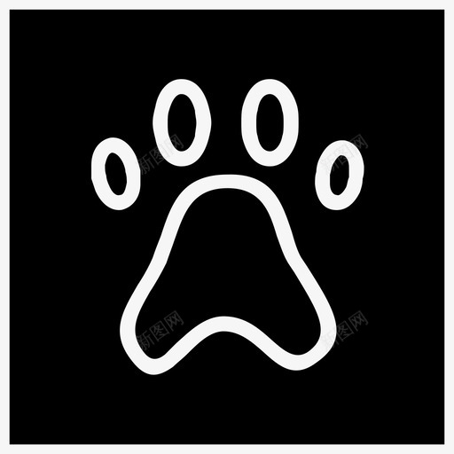 爪印动物脚图标svg_新图网 https://ixintu.com 动物 爪印 脚 脚印 身体部位