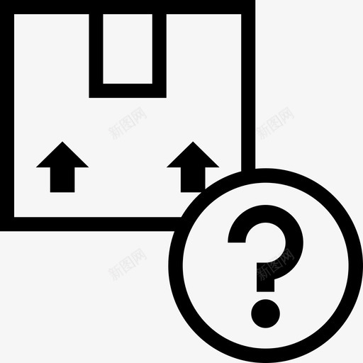 包裹未知盒子送货图标svg_新图网 https://ixintu.com 丢失 包裹未知 在线购物 盒子 送货