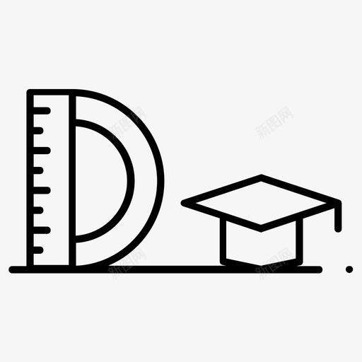 直尺灰泥板量角器图标svg_新图网 https://ixintu.com 固定字形 灰泥板 直尺 量角器