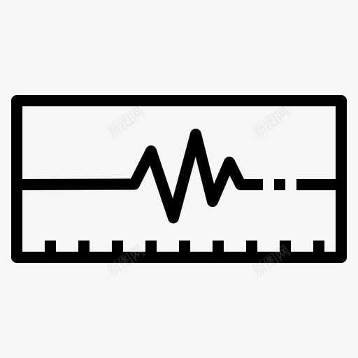 心率监护仪脉搏图标svg_新图网 https://ixintu.com 体征 心率 甜食和甜点 监护仪 脉搏 读卡器