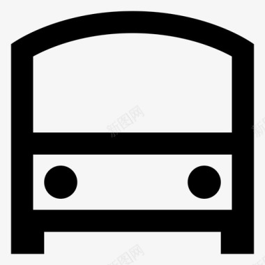 公共汽车公共交通粗线条图标图标