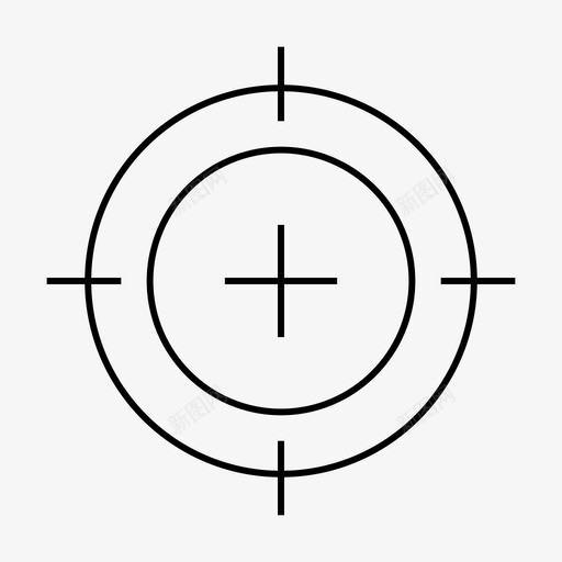 瞄准射箭十字准星图标svg_新图网 https://ixintu.com 军事 十字准星 射击 射箭 战争 瞄准 训练