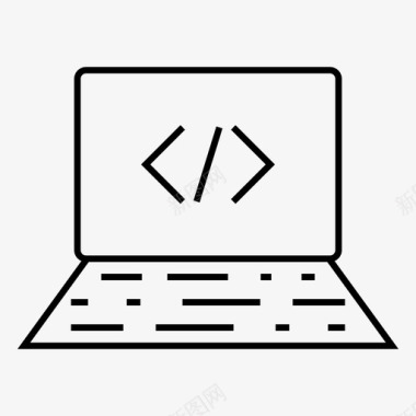 笔记本电脑代码编码图标图标