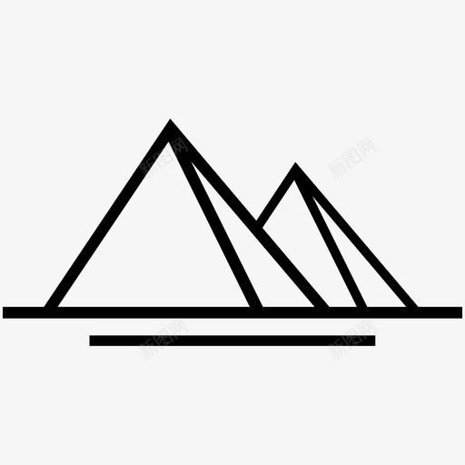 金字塔埃及地标图标svg_新图网 https://ixintu.com 世界地标 地标 埃及 法老 神话 金字塔