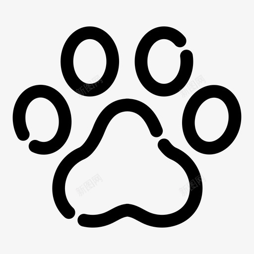 猫爪动物猫图标svg_新图网 https://ixintu.com 动物 宠物 猫 猫爪
