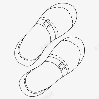 拖鞋时尚鞋图标图标