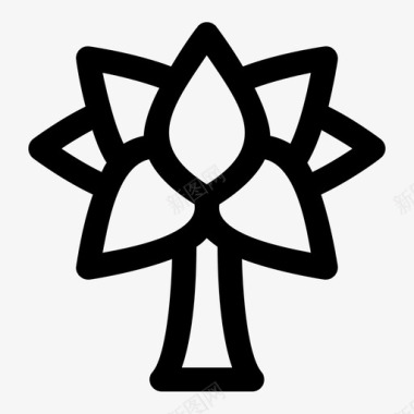 树森林绿色图标图标