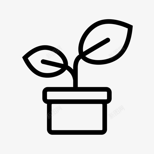 植物农作物花园图标svg_新图网 https://ixintu.com 农作物 叶子 植物 生态环保 生长 盆栽 花园