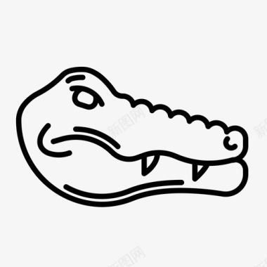 鳄鱼短吻鳄动物图标图标