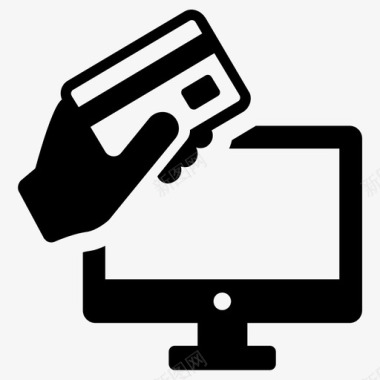 网上支付电脑信用卡图标图标