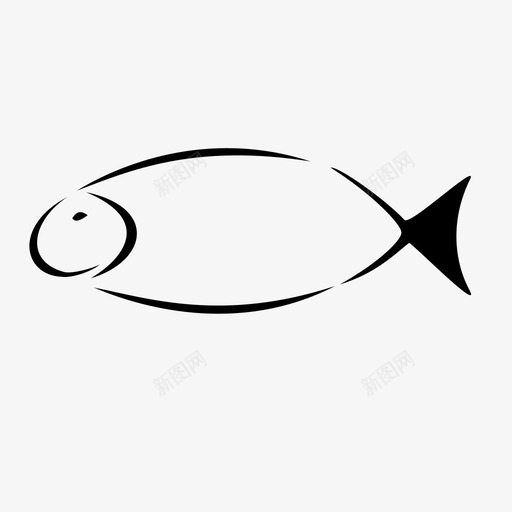 鱼动物生鱼图标svg_新图网 https://ixintu.com 动物 海鲜 生鱼 鱼