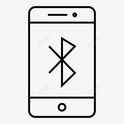 连接蓝牙移动图标svg_新图网 https://ixintu.com 智能手机 移动 网络 蓝牙 连接
