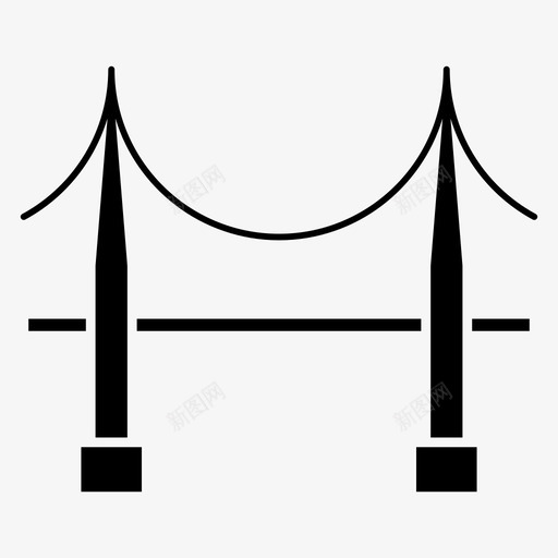 桥建筑物城市图标svg_新图网 https://ixintu.com 十字路口 城市 建筑物 桥 道路