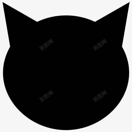 猫动物脸猫图标svg_新图网 https://ixintu.com 动物 宠物 小猫 猫 脸猫