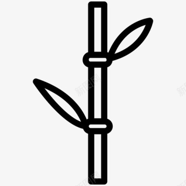 竹子中国花园图标图标