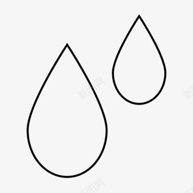 水水滴生态图标图标