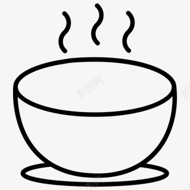 热汤碗减肥法图标图标