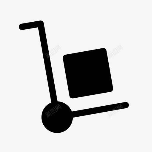 手推车箱子送货图标svg_新图网 https://ixintu.com 包裹 包裹运送 手推车 箱子 运输 送货