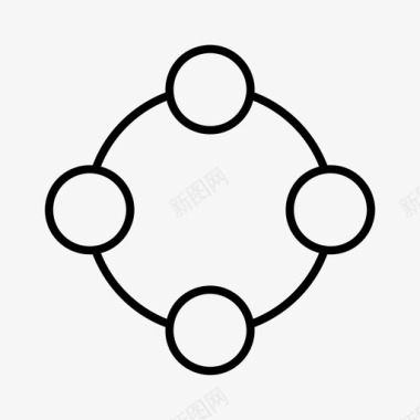 社区小组网络图标图标