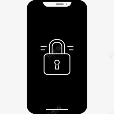锁定手机iphone保护图标图标