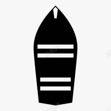 划船船木头图标图标