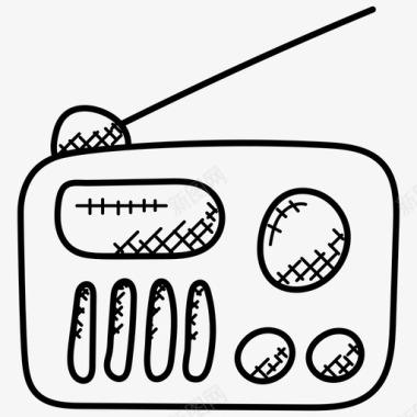 收音机广播设备大众媒体图标图标