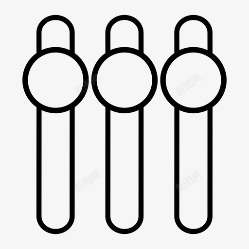 均衡器音频平衡电平图标svg_新图网 https://ixintu.com 均衡器 滑块 电平 设置 音量条 音频平衡