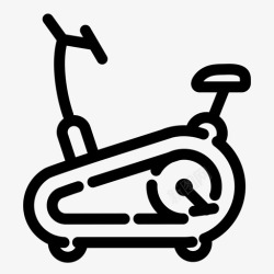 家庭健身健身车自行车健身图标高清图片