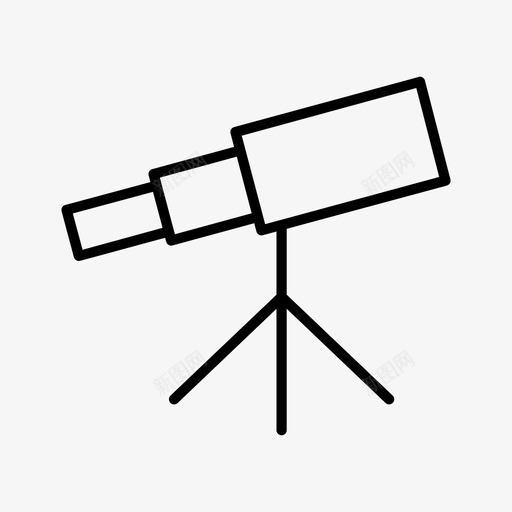 望远镜天文学观测图标svg_新图网 https://ixintu.com 天文学 太空 教育 望远镜 观测