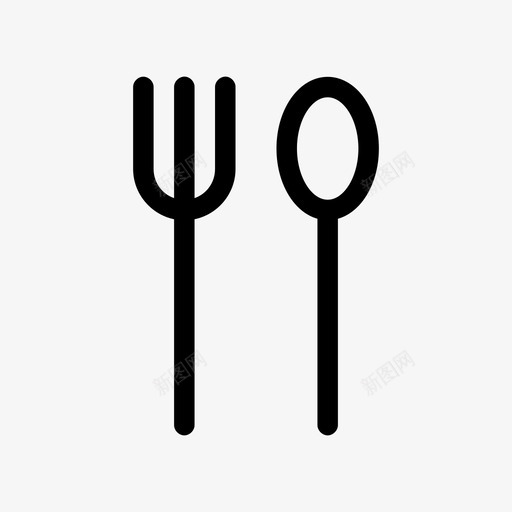 叉子和勺子食物餐馆图标svg_新图网 https://ixintu.com 叉子和勺子 食物 餐馆